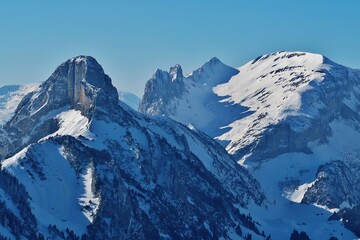 Fototapeta na wymiar Alpstein im Winter
