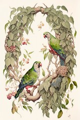 A Symphony of Colors: Freehand Painted Indian Jungle Art
Feathers and Flowers: Beautiful Bird in tree and Floral 