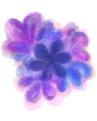 blue flower watercolor background 