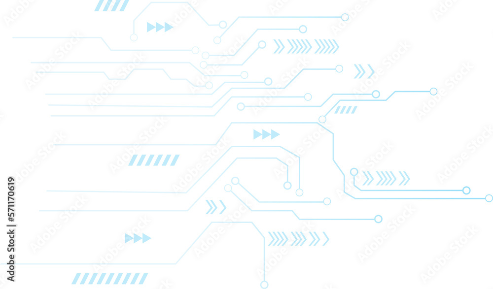 Poster abstract blue computer technology background with circuit board and circle tech.illustration for ele