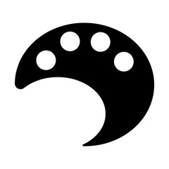 Paint palette silhouette icon. Vector.