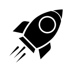 Missile attack silhouette icon. Vector.