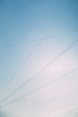 Diagonals in the sky, power lines,minimalism in the sky