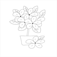 Doodle floral drawing. Art therapy coloring page.abstract coloring page.