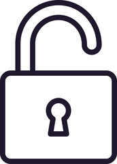 Lock concept. Single premium editable stroke pictogram perfect for logos, mobile apps, online shops and web sites. Vector symbol isolated on white background.