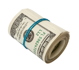 Stack of money dollars isolated. Business concept. png transparent