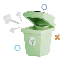 Empty bin 3D Icon