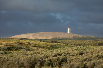Fototapeta na wymiar Rubjerg Knude Fyr Lighthouse On A Sand Dune, Lokken, Denmark