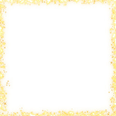Golden luxury frame with transparent background