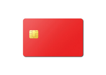 Red card on a white background