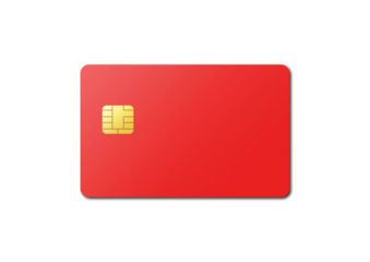 Red card on a white background