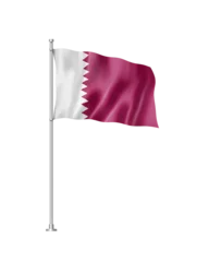 Fotobehang Qatar flag isolated on white © daboost