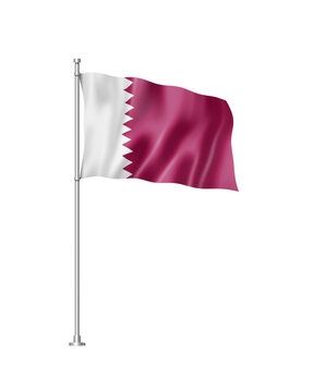 Qatar flag isolated on white