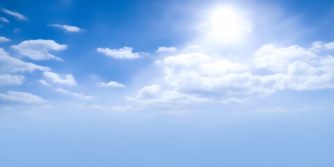 Sunny weather with blue sky and white clouds Sky texture