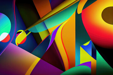 Abstract colorful background wallpaper design (Generative AI)