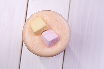 summer cocktail on the wooden background