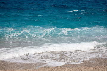 waves of the sea on the shore