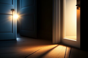 light from a cracked door