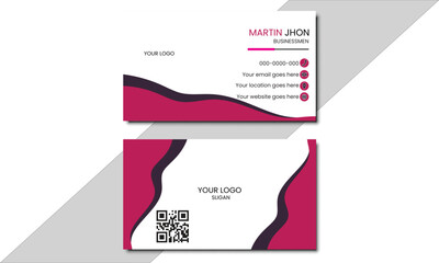  Creative and  modern business card, simple design double sided business card template ,Clean professional.