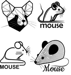 logo in the form of a mouse or rat mascot, a small rodent is a symbol of the company