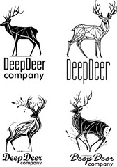 a logo in the form of a deer or elk mascot, a large horned animal is a good symbol for any company