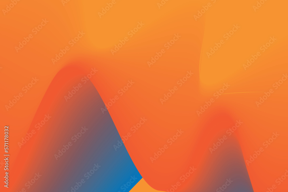 Poster orange gradient wave abstract background. modern graphic for landing page and computer desktop backg
