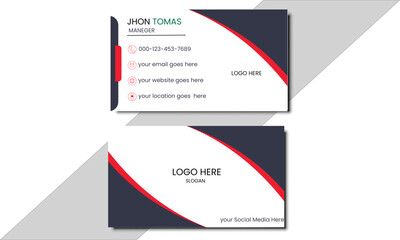 Creative &.Modern business card templet ,Visiting card for business and personal use. Vector illustration design.