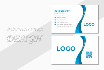 Creative and Clean Business Card . Double-sided Business card.Minimalist Business Card Template. Modern Business Card.


