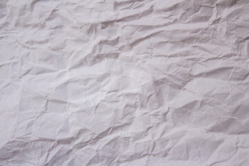 Crumpled white paper texture background