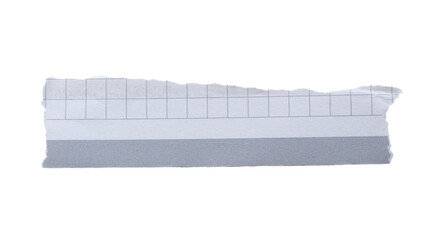 Torn paper piece isolated on a white background