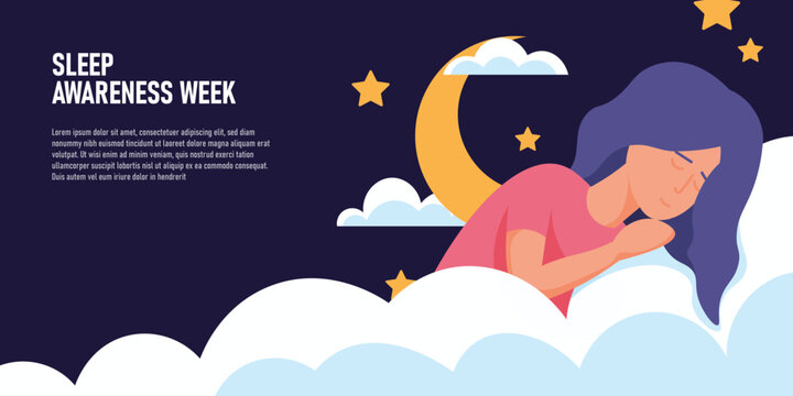 Sleep Awareness Week background. - Powered by Adobe