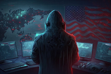 United States and China cyber war - Generative AI