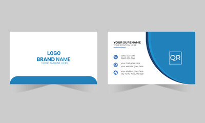 Simple Minimal Business Card Design Template - Vector Design