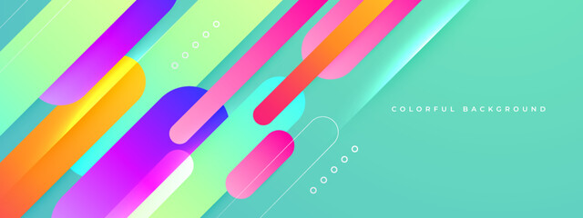 Abstract green background with geometric panel