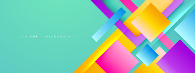 Abstract green background with geometric panel