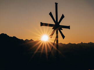 Sunset and typical crux 