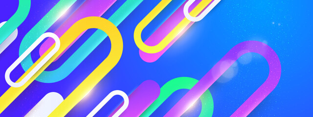 Modern geometrical light blue abstract background - circles. Business or technology presentation design template, brochure or flyer pattern, or geometric web banner