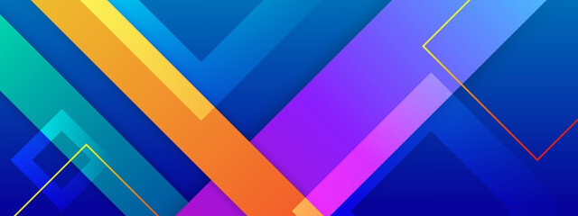 Blue abstract banner background