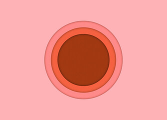 grainy Gradient background. Abstract circle paper cut smooth color composition.
