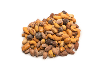  A group of almonds, pistachios, walnuts, macadamia, cashews.