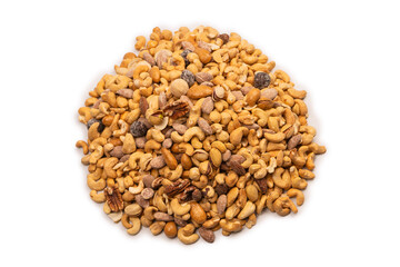 A group of almonds, pistachios, walnuts, macadamia, cashews.