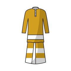 Illustration of typical Muslim men's clothes from Arabia