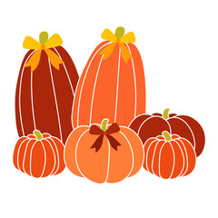 Set of halloween pumpkins