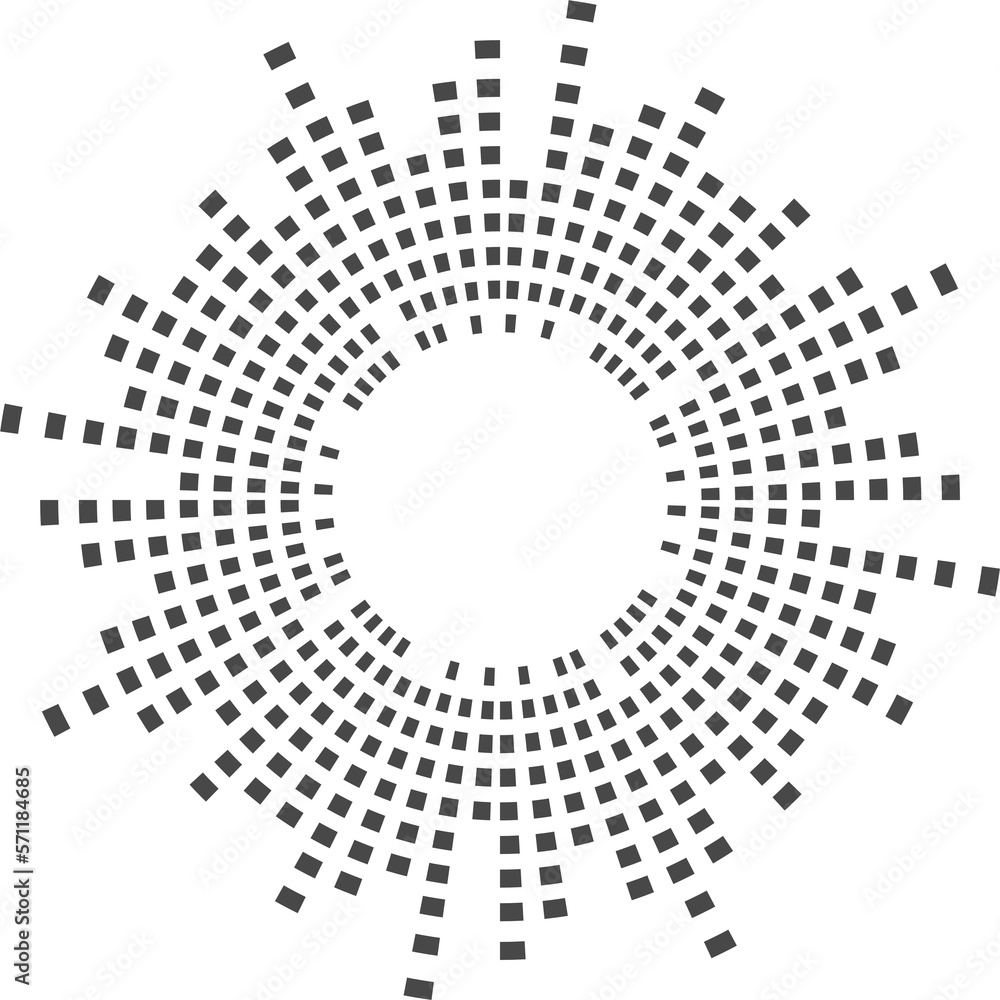 Poster abstract circular equalizer. round audio eq soundwave. graphic abstract frame.