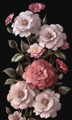 Obraz na płótnie Canvas Beautiful vintage spring flower wallpaper art design.