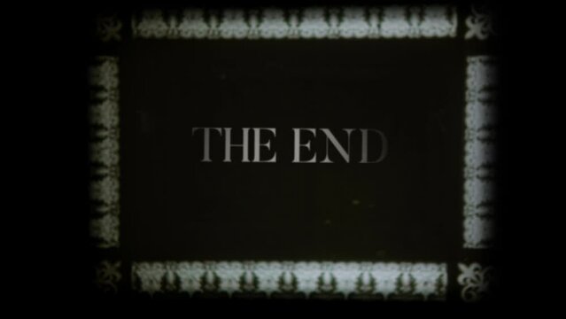 Silent Movie Frame The End 