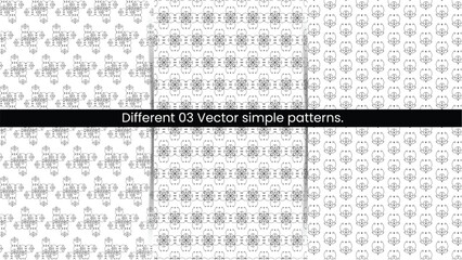 black and white pattern, geometric simple minimalistic seamless patterns set. Set of geometric background. Seamless pattern. Vector illustration, black and white.