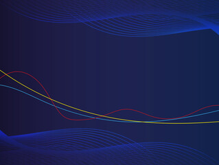 data analytic background. fiber optics cable yellow, red and blue wire technology background