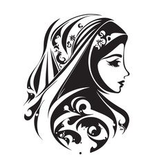 Abstract vector illustration of a beautiful woman. Female silhouette. Great for the logo of the beauty industry.