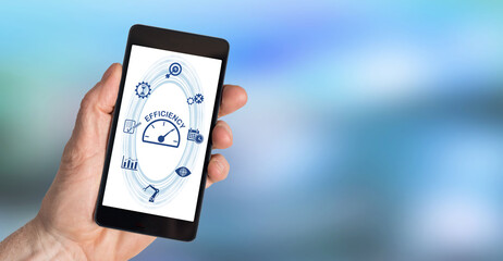 Efficiency concept on a smartphone